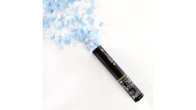 11″ Baby Blue Tissue Confetti Single Use Cannon | Rental 11″ Baby Blue Tissue Confetti Single Use Cannon | Rental