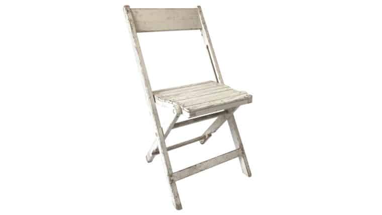 French Wood Folding Chair – Solid Oak Slatted – Whitewash | Rental French Wood Folding Chair – Solid Oak Slatted – Whitewash | Rental