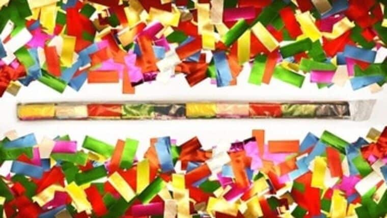 Multicolor Metallic Confetti Sleeve | Rental