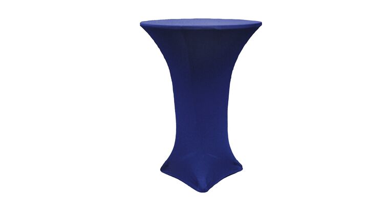 Spandex | Navy Blue | 30″ Round x 42″H Cocktail Tablecloth | Rental