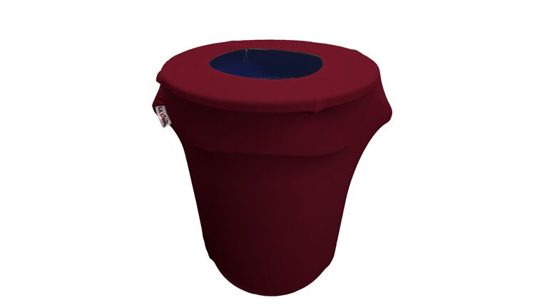 Spandex Trash Can Cover for 32-Gallon – Burgundy | Rental