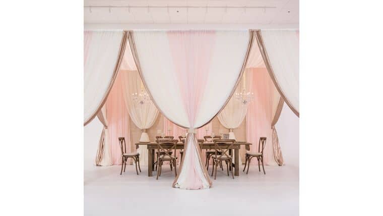 Mandap – 8′ x 16′ x 12′ Blush 6 Post Canopy | Rental