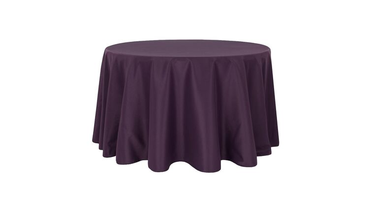 Polyester 120″ Round Tablecloth – Eggplant/Plum | Rental