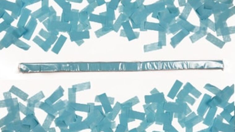 Teal Tissue Confetti Sleeve Purchase | Rental