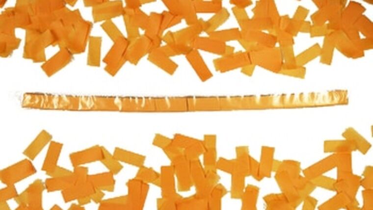 Orange Tissue Confetti – Sleeve | Rental