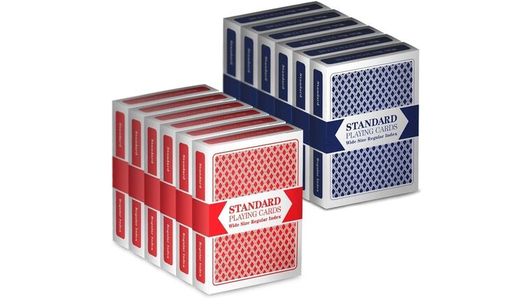 Part – Brybelly Deck (Red) Wide-Size, Regular Index Playing Cards Set – Plastic-Coated, Classic Poker Size | Rental