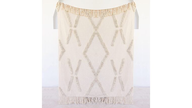 Bohemian Natural White Throw Blanket for Bed Couch & Dorm 50″ x 60″ | Style 1 | Rental Bohemian Natural White Throw Blanket for Bed Couch & Dorm 50″ x 60″ | Style 1 | Rental