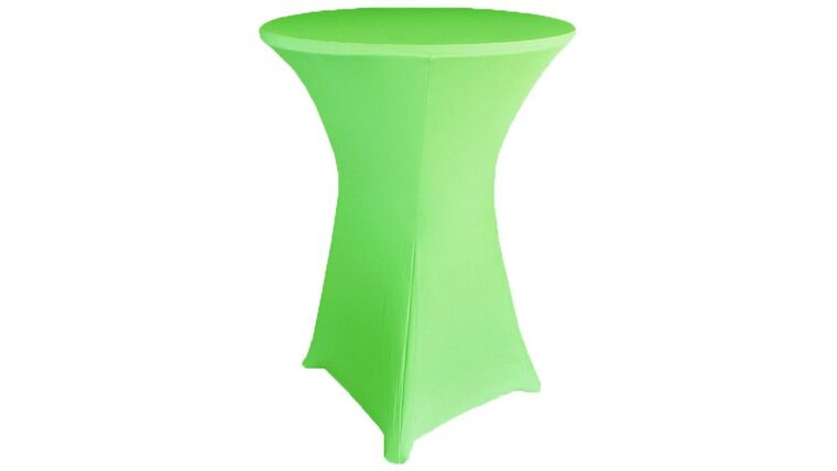Spandex | Apple Green | 30" Round x 42"H Spandex Cocktail Tablecloth | Rental
