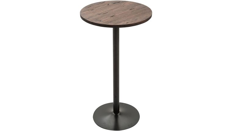 42″ H Round Rustic Industrial Metal Elm Wood Top Bar Height Standing Pub Table | Rental 42″ H Round Rustic Industrial Metal Elm Wood Top Bar Height Standing Pub Table | Rental