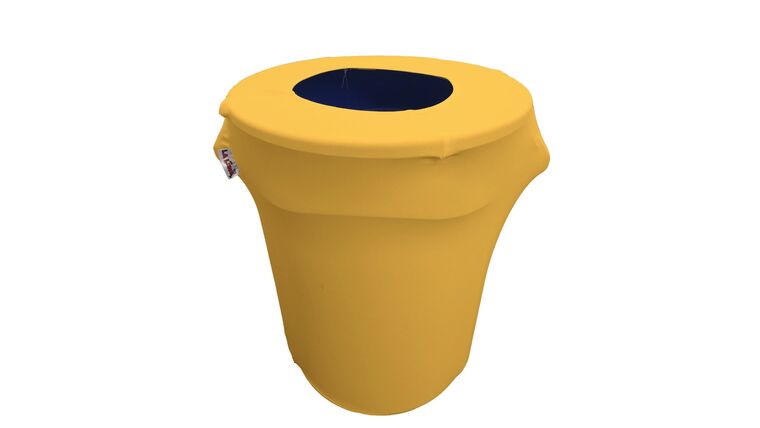 Spandex Trash Can Cover for 32-Gallon – Yellow | Rental
