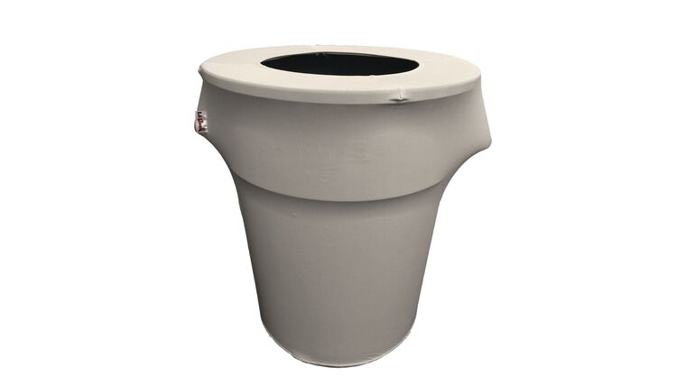 Spandex Trash Can Cover for 44 Gallon – Light Gray | Rental