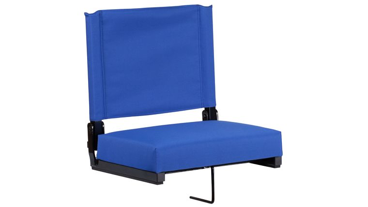 Bleacher Seat – Blue Grandstand Comfort Seats by Flash with Ultra-Padded Seat | Rental