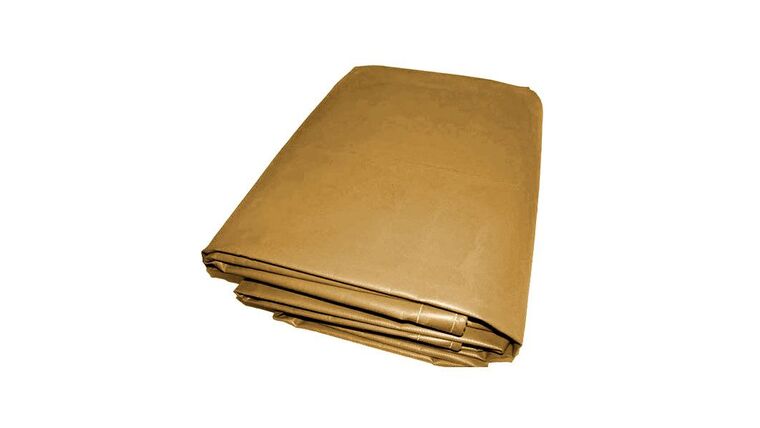 18′ x 25′ Tan 22 oz Fire Retardant Vinyl Tarp | Rental
