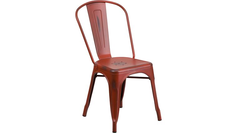 Bistro Chair – Distressed Kelly Red | Rental