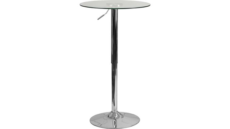 23.5” Round Adjustable Height Glass Cocktail Table (Adjustable Range 33.5” – 41”) Kit | Rental 23.5” Round Adjustable Height Glass Cocktail Table (Adjustable Range 33.5” – 41”) Kit | Rental
