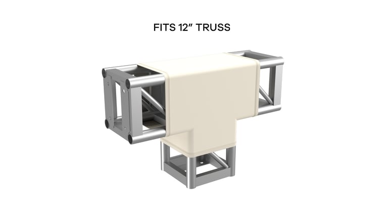 3 Way Tee 12″ Bone Spandex Truss Sleeve Cover | Rental