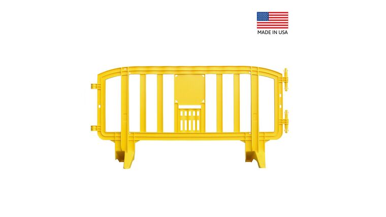 6.5 Ft. Yellow Movit Interlocking Plastic Crowd Barricade | Rental