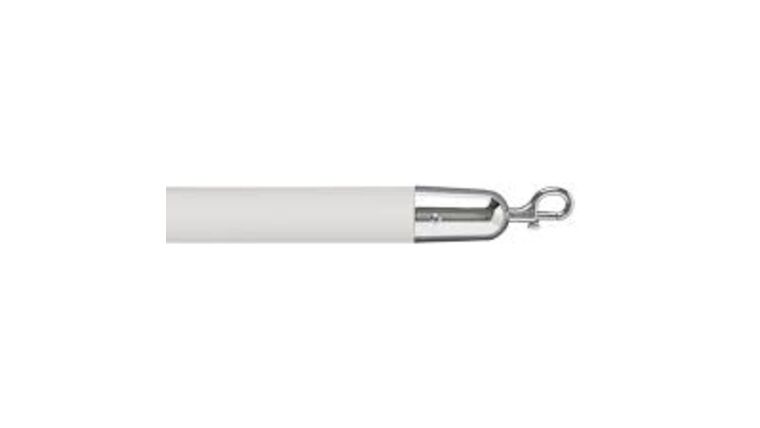 6′ White Vinyl Stanchion Rope w/Polished Chrome Ends | Rental