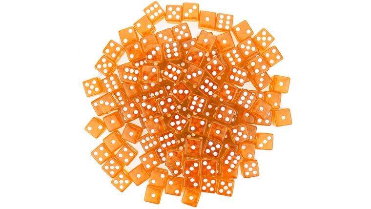 Part – 16mm Orange Rounded Casino Dice | Rental
