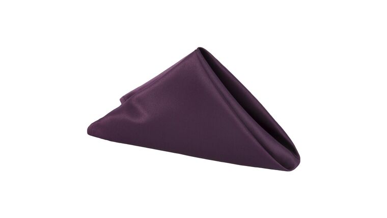 Lamour Satin Napkin 20″x20″ – Eggplant/Plum | Rental