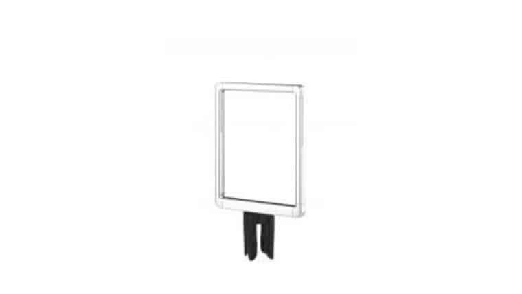 Part – White Plastic Post Stanchion Vertical Sign Holder | Rental