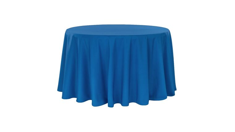 Polyester 108″ Round Tablecloth – Royal Blue | Rental