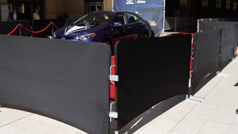 8′ Black Bike Rack Barricade Spandex Cover | Rental
