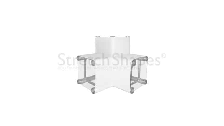 90° White 3-Way 12″ Box Truss Corner Cover | Rental