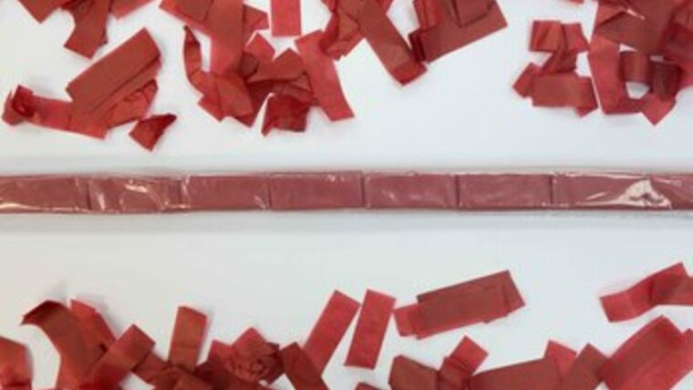 Maroon Tissue Confetti Sleeve | Rental