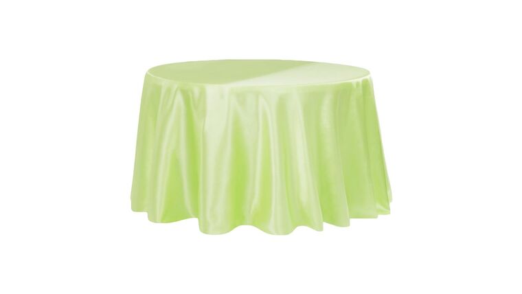 Satin 120" Round Tablecloth - Apple Green | Rental