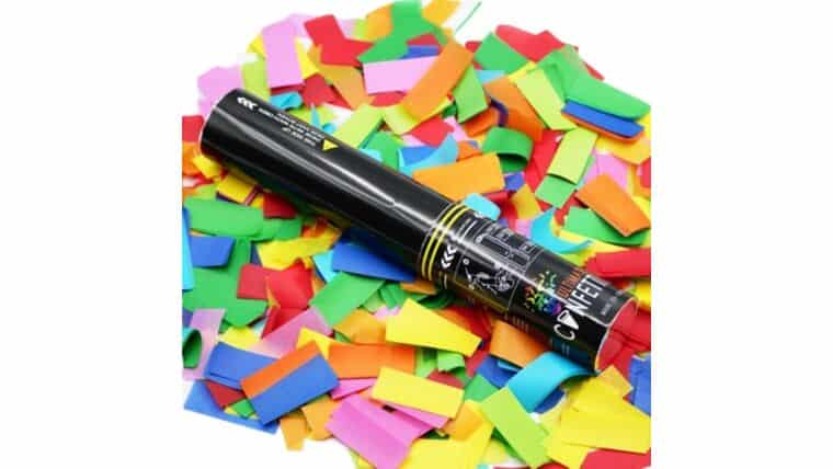 11″ Multicolor Metallic Confetti Single Use Cannon | Purchase | Rental 11″ Multicolor Metallic Confetti Single Use Cannon | Purchase | Rental