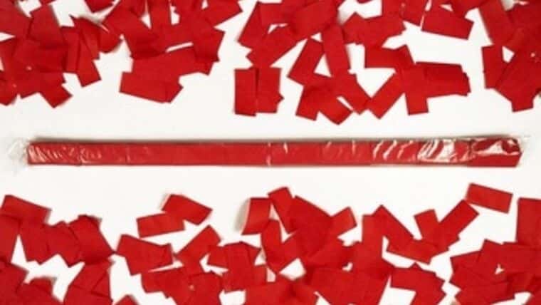 Red Tissue Confetti – Sleeve | Rental