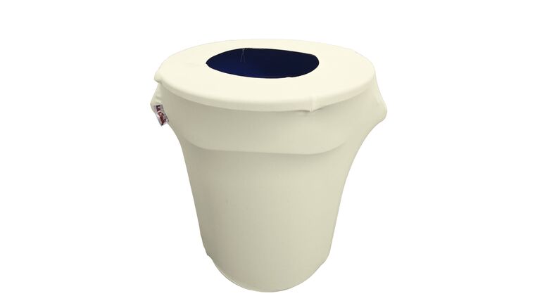 Spandex Trash Can Cover for 32-Gallon – Ivory | Rental