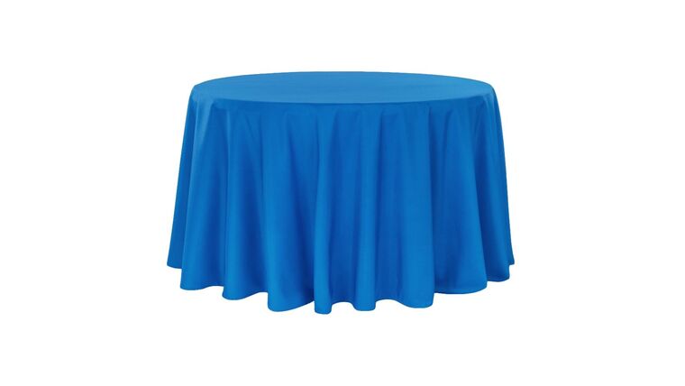 Polyester Round 132″ Tablecloth – Royal Blue | Rental