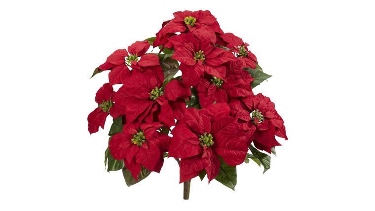 24” Poinsettia Artificial Plant | Rental