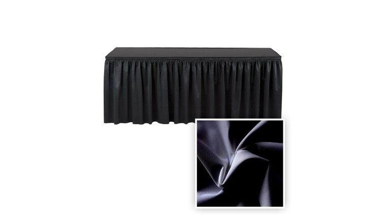 Banjo Table Skirting – 14’L x 29″H – Terra Cotta | Rental