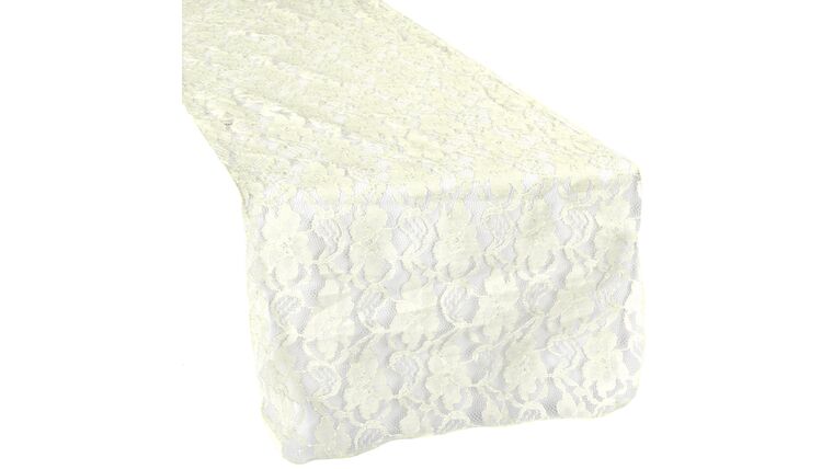 Lace Table Runner - Ivory | Rental