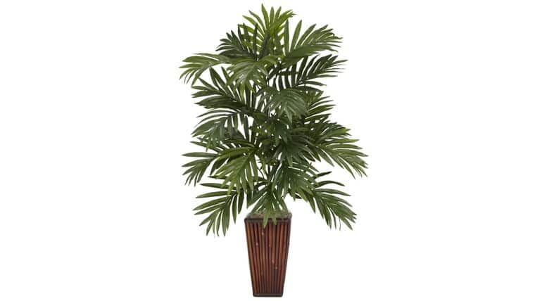 Areca Palm w/Bamboo Vase Silk Plant | Rental
