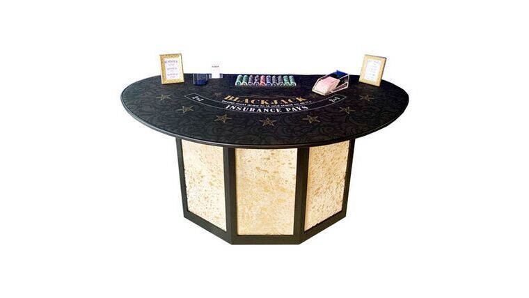 Blackjack – 6′ Casino Game Table Kit – Western | Rental