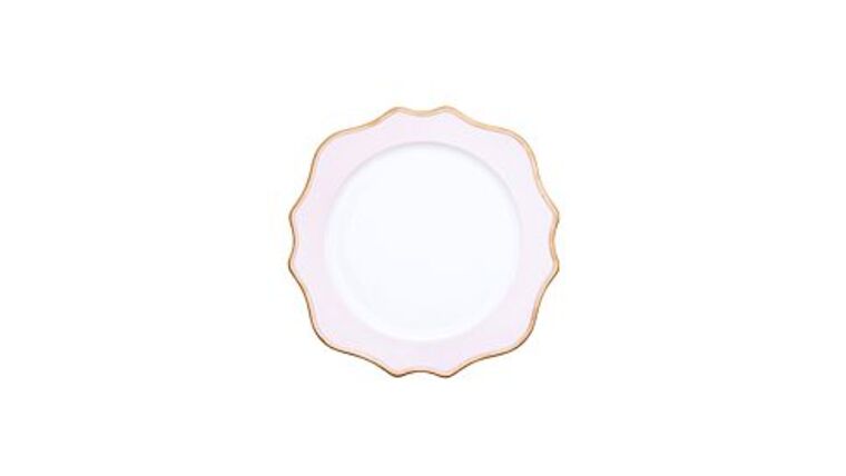 White/Pink/Gold Trieste Charger Plate | Rental White/Pink/Gold Trieste Charger Plate | Rental