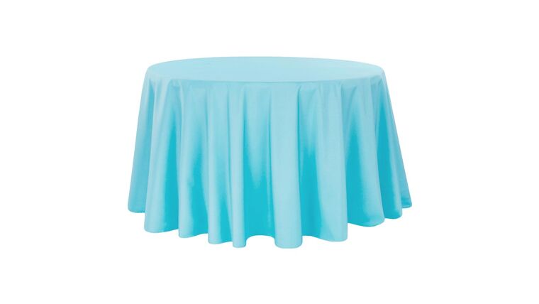 Polyester 120" Round Tablecloth - Aqua Blue | Rental