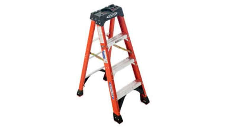 Ladder Fiberglass Step Ladder Orange - 4' | Rental