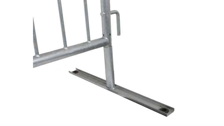 1.5″ Diameter Silver Flat Barricade Base Frame | Rental 1.5″ Diameter Silver Flat Barricade Base Frame | Rental