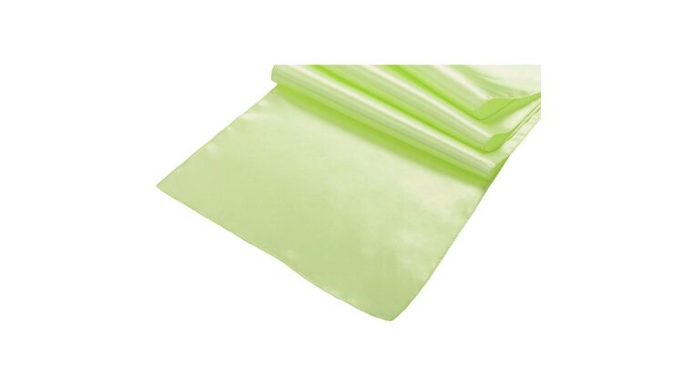 Satin Table Runner - Apple Green | Rental