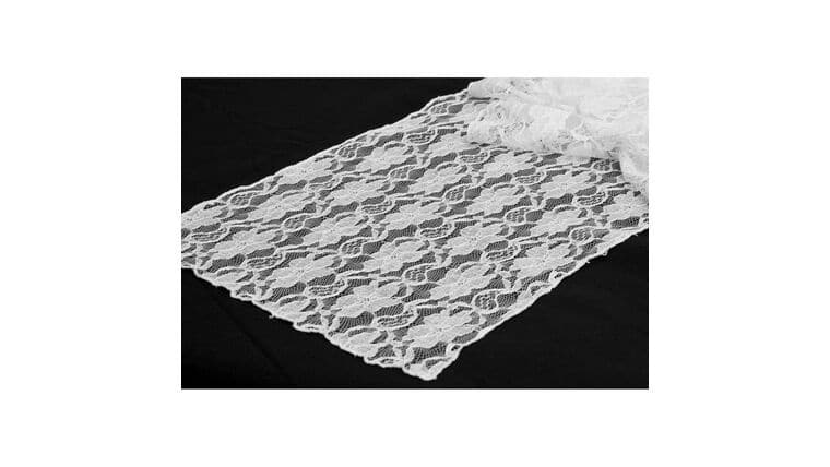 Lace Table Runner - White | Rental