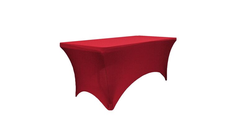 Spandex | Apple Red | 8' Rectangular Table Cover | Rental