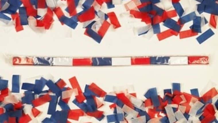 Red/White/Blue Tissue Confetti Sleeve Purchase | Rental