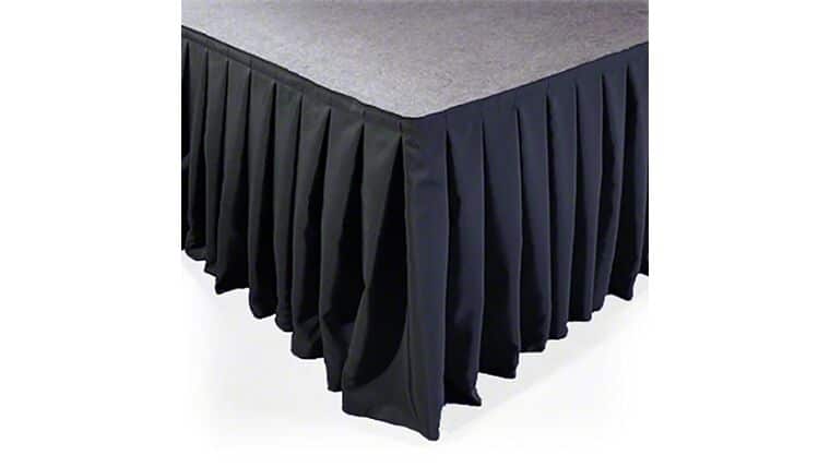 48″H x 16’L Stage Skirt – Black | Rental