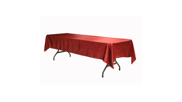 Satin Rectangular 60"x120" Tablecloth - Apple Red | Rental