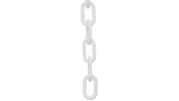 50′ Powder Coated Metal Stanchion Chain – White | Rental 50′ Powder Coated Metal Stanchion Chain – White | Rental